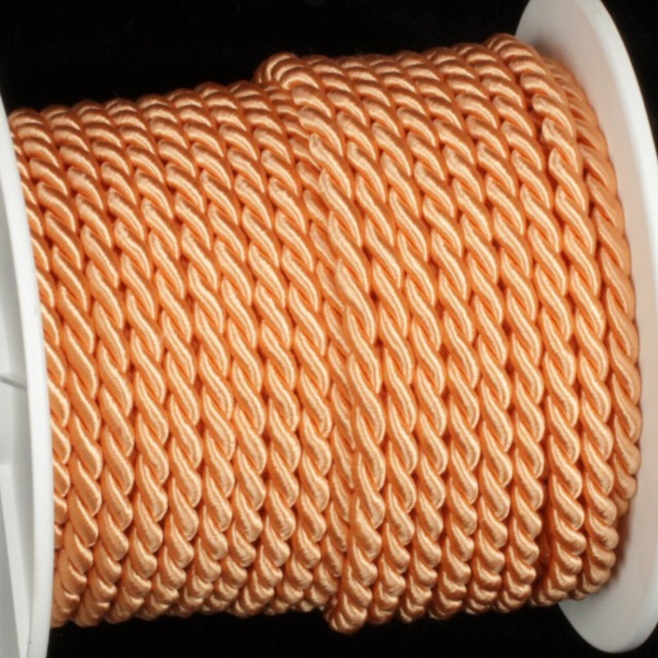 The Ribbon People Peach Orange Braided Cording Wired Craft Ribbon 0.25" x 27 Yards